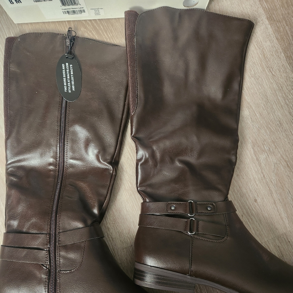 Brown riding boot